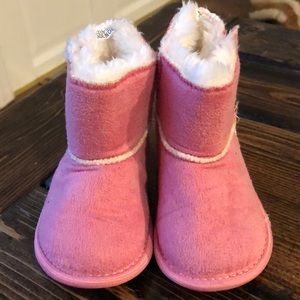 Rileyroos Pink Caters Vegan Booties 6-12M